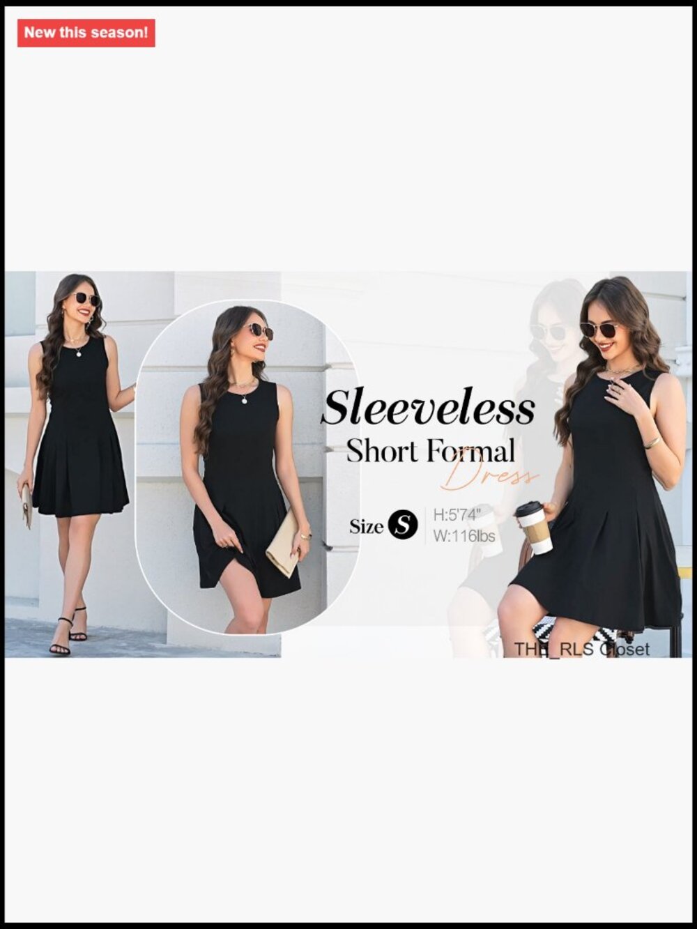 Elegant Cocktail Short Dress - Sleeveless A-line Mini - Picture 7 of 7